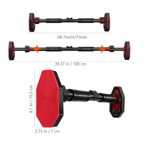 Adjustable Doorway Pull Up Bar for Home Gym - No Drilling Required, Portable Strength Training Bar with Comfortable Grip for Upper Body Workout - Fits Most Door Frames