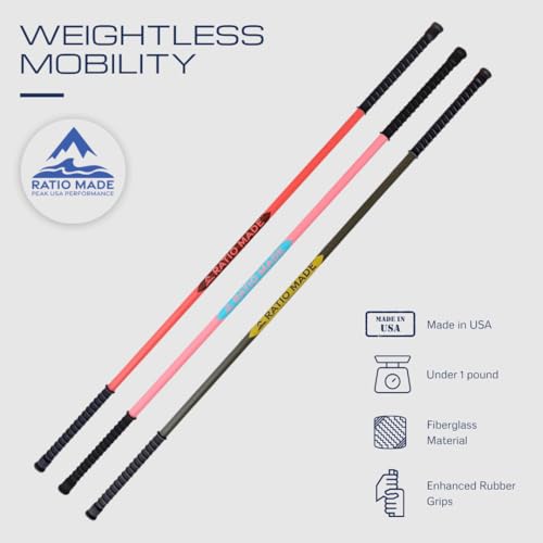 Stretch Stick, flexibility trainer, and mobility aid - color: Forest, size: 54 inches