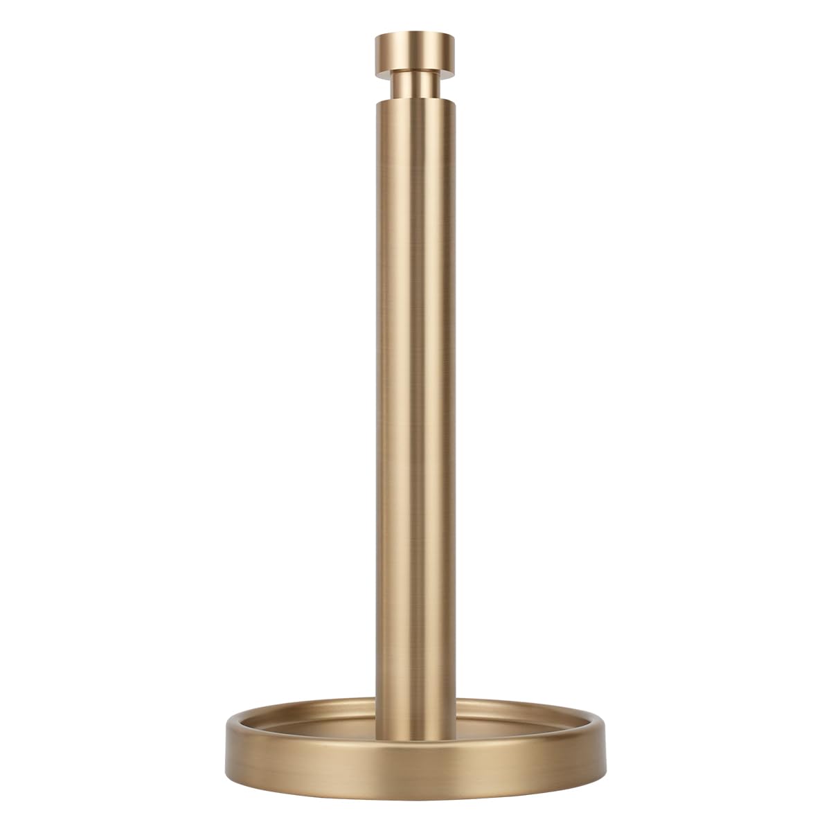 Ivilon Countertop Paper Towel Stand - Steady and Easy Tear - Fits All Paper Towel Rolls - Warm Gold