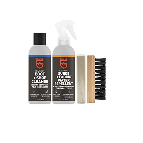 GEAR AID Revivex Suede Hiking and Work Boot Cleaner and Conditioning Kit for Waterproofing Breathable Gore-Tex Footwear - size: 2 Pack