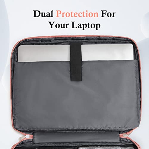 bagasin 13.3 Inch Laptop Sleeve Case TSA Friendly | Laptop bag fits MacBook Pro 14, Water-resistant - color: Pink, size: 13-13.3