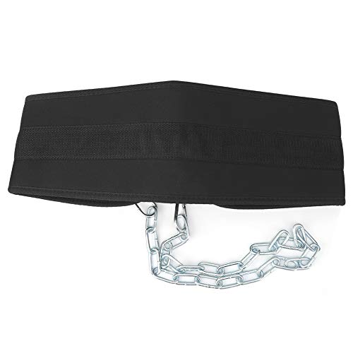 Pull Up Weighted Dip Belt, Dual Gym Equipment, Heavy Duty Steel Chain for Strength Training, Belt for Pull Ups, Dips, and Various Exercises,