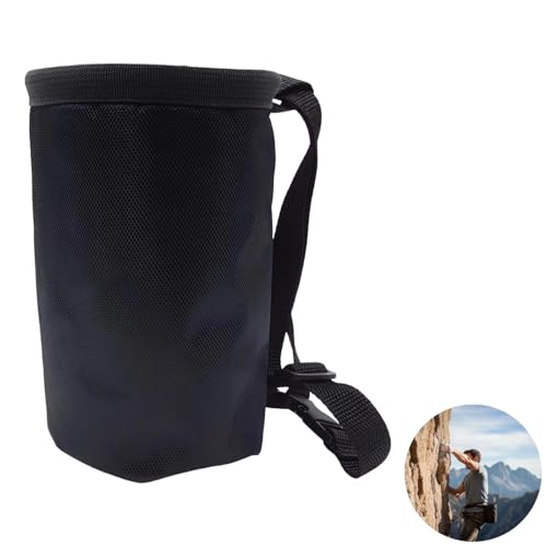 Bouldering Chalk Bag with Quick-Adjust Waist Belt, Oxford Cloth 840D, 7.5X4.9X4.9 in, for Rock Climbing, Weight Lifting, Plus Gymnastics