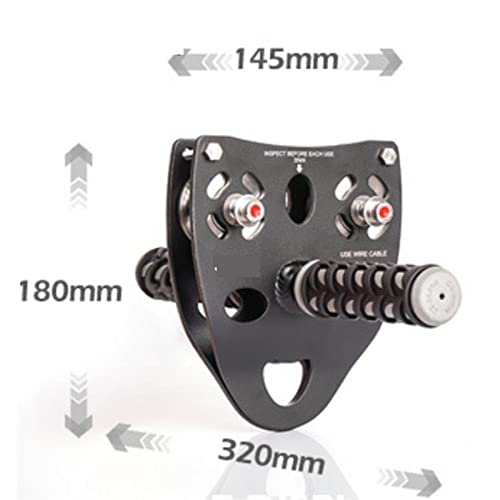 Rock Climbing Mountaineering Cable Rope Pulley with Anti-Slip Silicone Rubber Handle Climbing Accessories