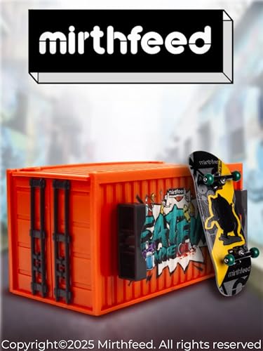 32mm Pro Fingerboard Complete Set | Bearing Wheels | 5 Ply Maple Deck | Anti Skid Grip Tape | Complimentary Tool | Concave Shape - color: Fun Box H : Hangry Kitty