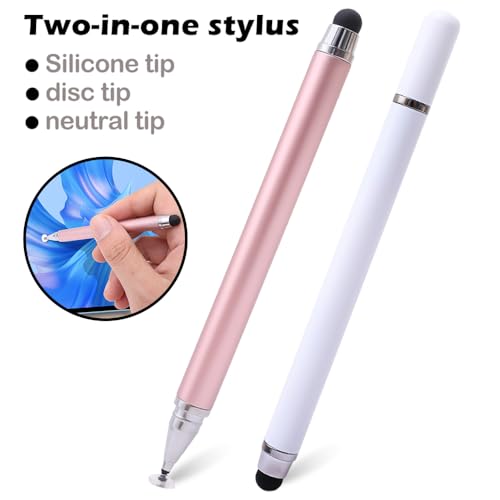 2 in 1 Stylus Pens for Touch Screens, High Sensitivity & Precision Capacitive Stylus for All Universal Touchscreen Devices (Pink) - color: Pink