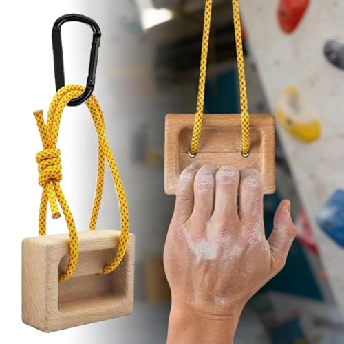 Hangboard Climbing 1 Pair Wooden Fingerboard Pull up | Fingerboard Climbing for Climbers Tree Hand Playground Enhances Grip Strength Indoor Outdoor Doorway