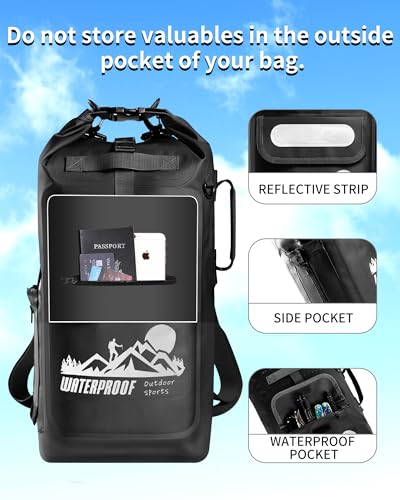 Dry Bag Backpack - color: Black, size: 30L