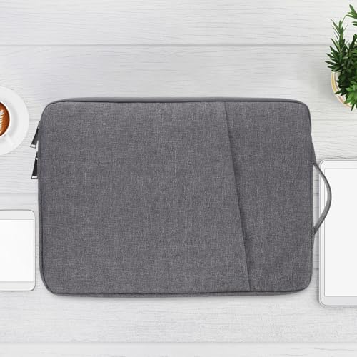 Levemolo Sturdy 15.6 Inch Laptop Bag and Tablet Sleeve with Shockproof Polyester Protection for Travel and Office Use, Dark Gray Computer Carrying Case