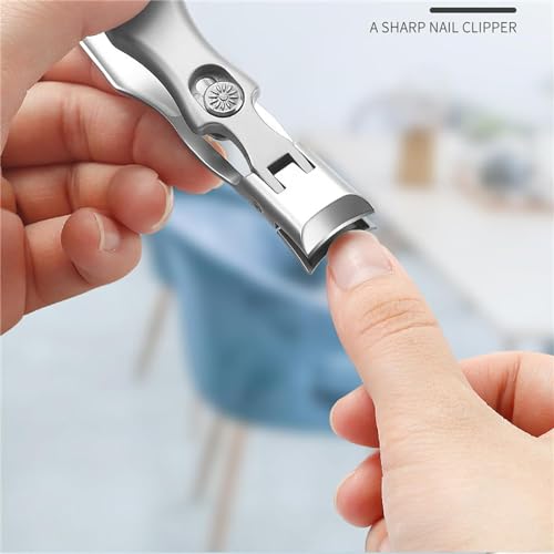 Nail Clippers, Stainless Steel Nail Clippers, Portable for Thick Nails - color: 3sliver