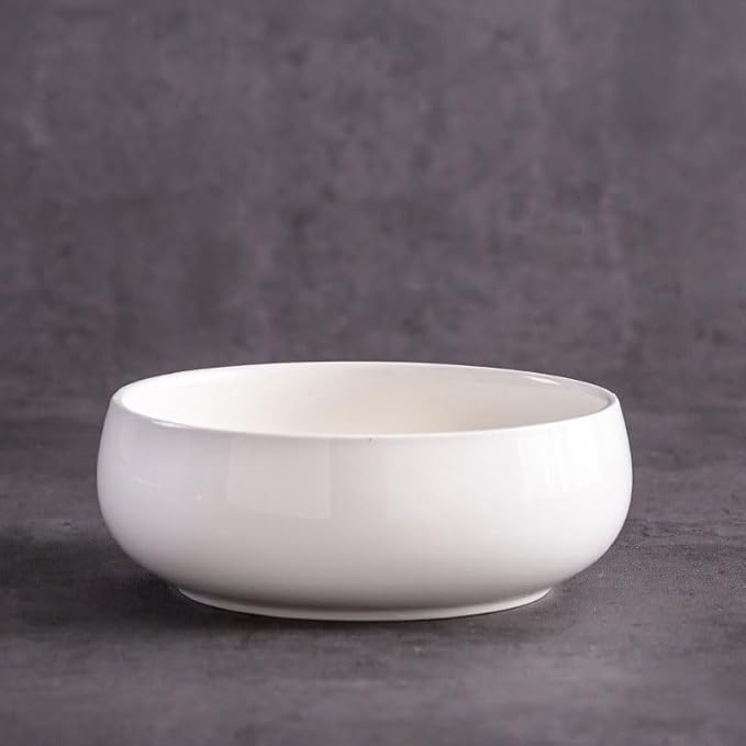 Lotus Bowl Planter, Lotus Bowls for Planting in Water Indoors,6.5-inch Round Succulent Flower Pot with Rotating Bracket, Leak-Proof Design, Suitable for hydroponic Plants, Succulents (White)