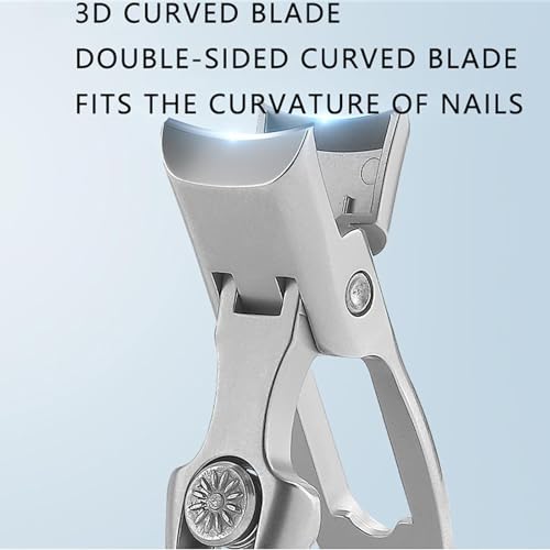 Nail Clippers, Stainless Steel Nail Clippers, Portable for Thick Nails - color: 3sliver