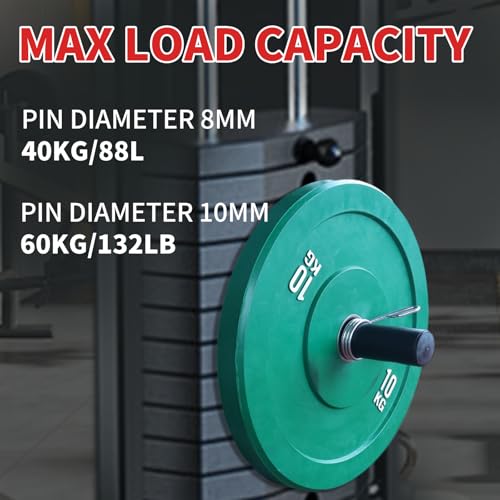 Weight Stack Pin with Spring Clip Collar Weight Stack Extender Pin | Includes a counter weight pin and a spring ring - size: Dia:10mm Length: 110mm