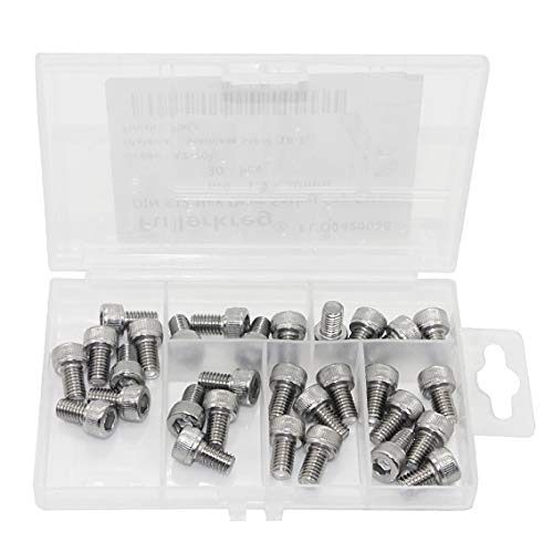 (30 pcs) M6-1.0x8mm Stainless Steel Socket Head Cap Screws,by FullerKreg - size: M6-1.0 x 8MM