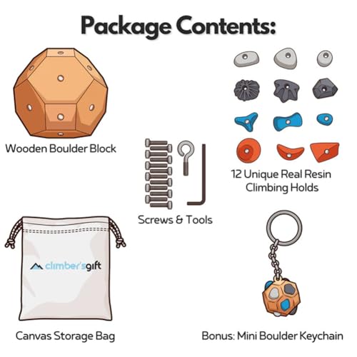 Rock Climbing Fingerboard Gifts for Rock Climbers, 3D Rock Training Ball for Grip Strength and Precision, Finger Strength Training Climbing Ball Gifts for Rock Climbers - size: 2PC