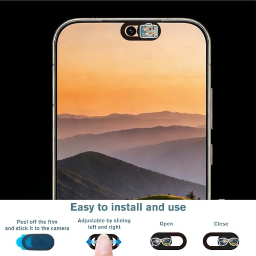 6Pcs 6 Styles Travel Theme Camera Cover Slide Cute Privacy Guard Accessories, 0.03 Inch Ultra Thin Webcam Cover Protector Blocker for Phone Laptop Desktop Computer Tablet Mini PC Office Use - color: Travel