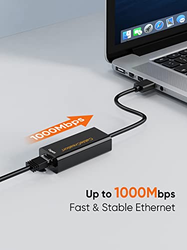 USB to Ethernet Adapter, CableCreation USB 3.0 to Wired LAN Network Adapter | 10/100/1000 Gigabit Compatible with Nintendo Switch, Windows, MacBook, macOS, Mac Pro Mini, Laptop, PC and More - size: 1Pack