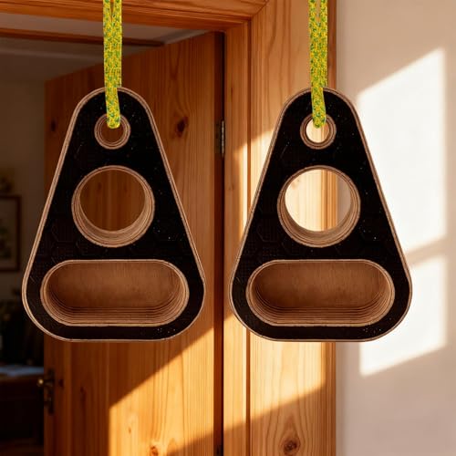 Climbing Fingerboard Wood Fitness Equipment | Pull-Up Training Fingerboard for Enthusiasts Trainers Women Men Adults Athletes Beginners Professionals Players Apartment