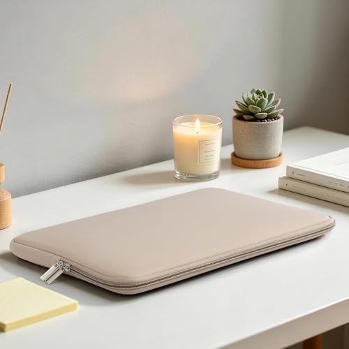 RAINYEAR 13 Inch Laptop Sleeve Case Padded Carrying Bag, Khaki | Slim Protective Soft Zipper Computer Cover for 13.3 inch MacBook Air/Pro M1 M2 M3 M4 M5 A3449 A3240 A3113 A2681 A2338 - color: Khaki, size: 13"