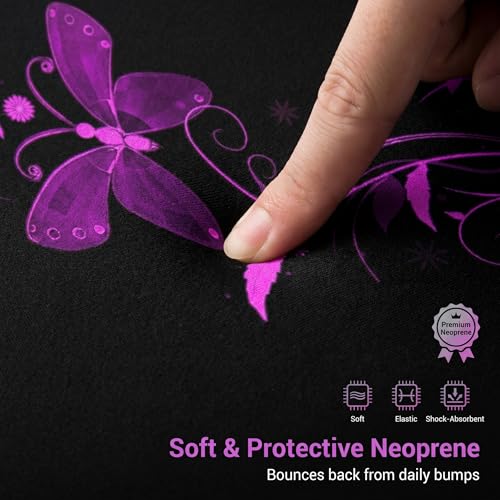 11 11.6 12 12.5 13 inches Case Laptop/Chromebook/Notebook/PC Tablet Travel Case Neoprene Handle Sleeve with Shoulder Strap (11-13.3 inch, Nice Butterfly) - color: Nice Butterfly, size: 11-13.3 inch