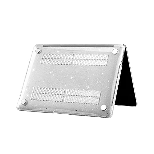 UESWILL Compatible with MacBook Pro 14 inch Case 2026-2021 Release with M5 M4 M3 M2 M1 Pro Max chip & Touch ID, Glossy Sparkly Hard Shell Protective Cover, Glitter Clear - color: Glitter-Clear, size: MacBook Pro 14" (M1 M2 M3 M4 M5)