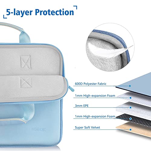 Hseok Laptop Sleeve 14 inch Case with Small Case, Compatible with MacBook Neo 14, MacBook Pro 14 M5/M4/M3/M2/M1, XPS 14 and Most 14 inch Notebooks, Neoprene Computer Handbag,SK01BL01 - color: Sk01bl01, size: 14"