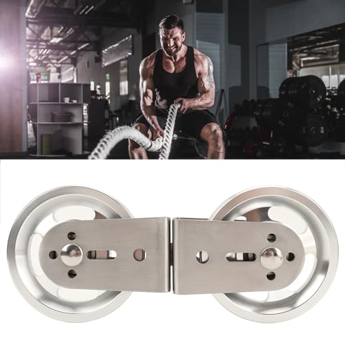 Cable Pulley Wheel, Aluminum Pulley System Attachment & Weight Pulley Wheel, Double Pulley for Triceps, Back Muscles, Home Gym, Cable Machine