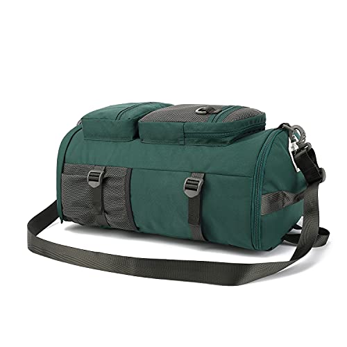 Kalesi Gym Duffle Bag Backpack 4-Way Waterproof with Shoes Compartment for travel Sport Hiking laptop (Green) - color: Green