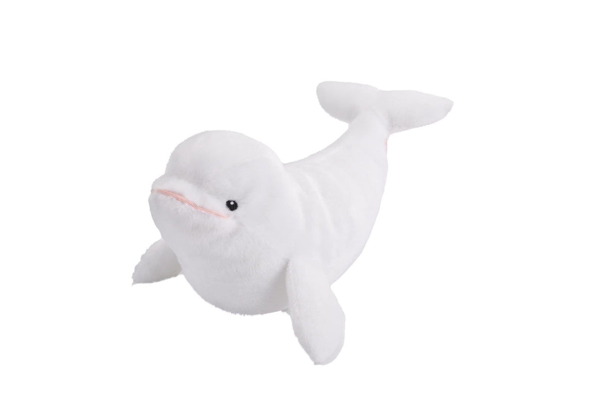 Wild Republic Ecokins Mini Beluga Whale Stuffed Animal - 8"