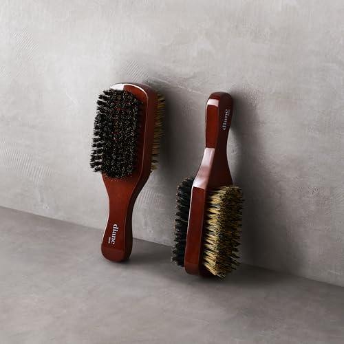 Diane Premium 100% Boar Bristle 2-Sided Club Brush for Men, Medium Firm Bristles for Thick, Curly or Coarse Hair, Mens Brush for Detangling, Smoothing, Wave Styles, Soft on Scalp, Restores Shine - style: 2-Sided Club Brush