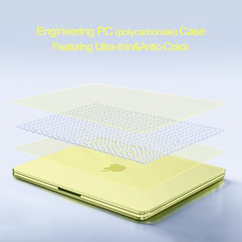 MOSISO Compatible with MacBook Neo Case 13 inch 2026 A3404 A18 Pro Chip | Scratch-Resistant Ultra-thin Protective Hard Shell Case Cover, Crystal Citrus - color: Crystal Citrus