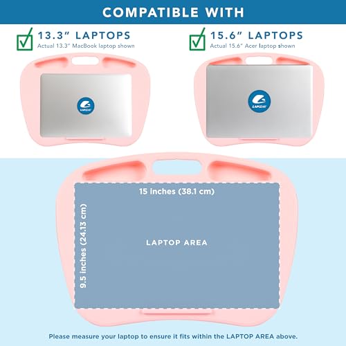 LAPGEAR MyDesk Lap Desk – Rose Quartz, Fits 15.6” Laptops - color: Rose Quartz, size: Single Unit
