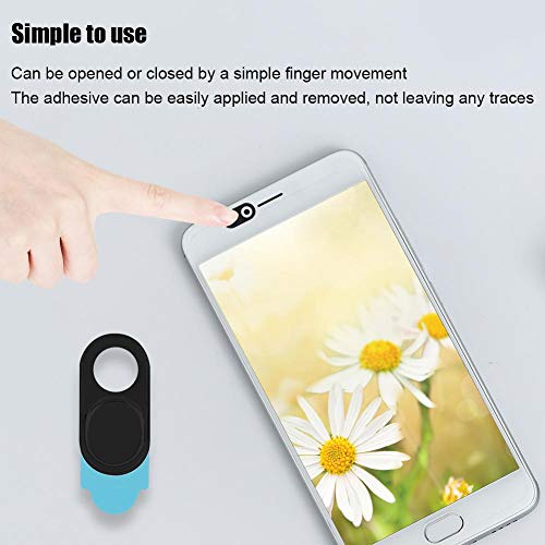 Zopsc Webcam Cover 3pcs Ultra Thin Metal Lens Cover | Anti Hacker Camera Slider, Privacy Protection for Phone, Privacy Cover for Laptop and Tablet - color: Silver black pink color