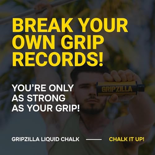 GRIPZILLA Liquid Chalk Kit Gym Chalk for Weight Lifting, Rock Climbing, Pole Grip, Bouldering, Powerlifting, Ball, Gymnastics, Sports, and Workout - Package May Vary - size: 50ml - 4 Pack