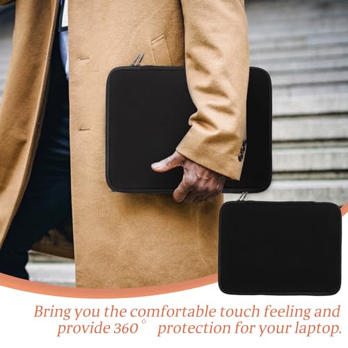 Homoyoyo Shockproof 13-inch Laptop Sleeve and Tablet Handbag for Office Use, Washable Neoprene Inner Bag Compatible with Apple Tablet, Black Protective Laptop Case