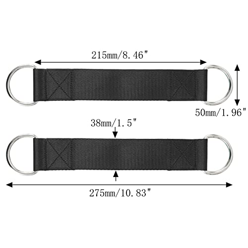 Pair of Outdoor Hanging Straps with carabiner Holds 150kg/ 330lbs Straps Hanging Kit Hooks for Camping, Door Bar, Gym Bar, Pull-up Bar Exercise Equipment Attachments