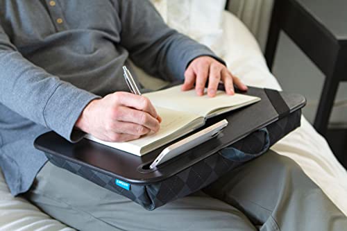 LAPGEAR Designer Lap Desk – Gray Argyle, Fits 15.6” Laptops - color: Gray Argyle, size: Single Lap Desk