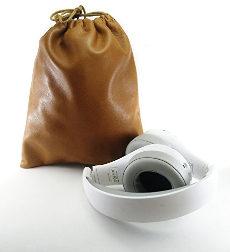 Multiple use Lambskin Leather Pouch with Drawstrings: (Tan, 32 cm X 43 cm) - color: Tan
