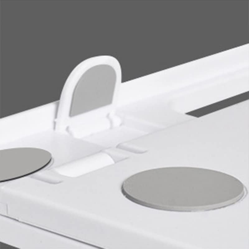 SUNGOOYUE Laptop Stand, 8 Angle Adjustable Foldable 360 Degree Rotating with Hollow Design for Office Home Classroom, Ergonomic Non Slip PP ABS Silicone Material (White) - color: White