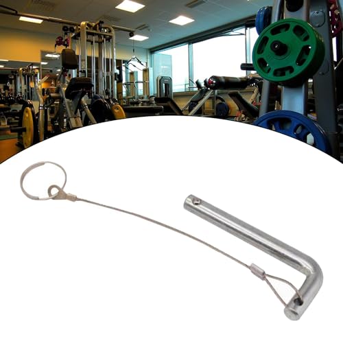 Weight Stack Pin with Pull Rope Portable Heavy Duty L Shaped Handle Weight Loading Pin for Fitness Device Accessories - size: 10mmx80mm