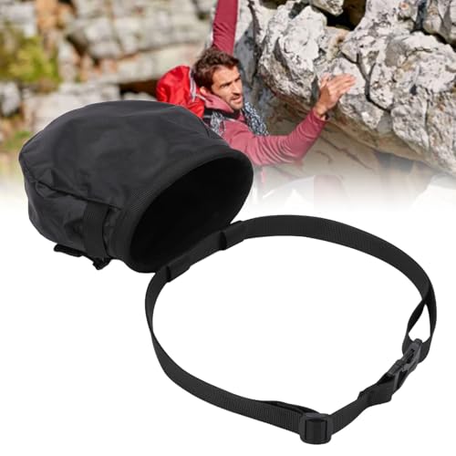 Chalk Bag, Oxford Cloth Climbing Chalk Bag with Soft Fleece Lining Adjustable Drawstring Closure for Rock Climbing Bouldering Gymnastics
