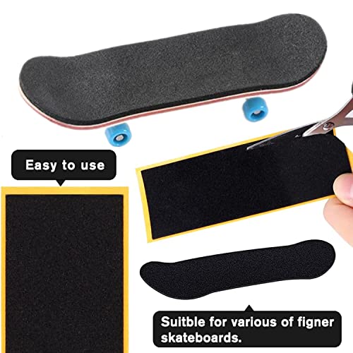 WINDIR 24Pcs Foam Grip Tape for Fingerboards,38 * 110mm Professional Black Wooden MiNi Skateboards (24pcs) - color: 24pcs