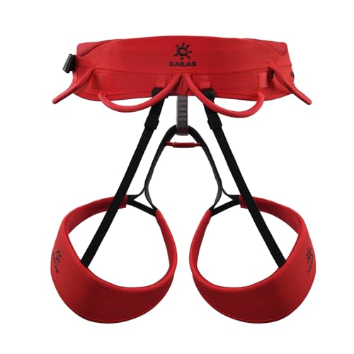 KAILAS Airo Rock Climbing Harness Men Roofing Harnesses Rescue Mountaineering Safety Belt Women Comfortable Lightweight - color: Red, size: X-Large