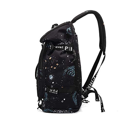 Kalesi Cool Gym Duffle Bag Backpack 4-Way Waterproof with Shoes Compartment for travel Sport Hiking laptop Lightweight - color: Starry Sky
