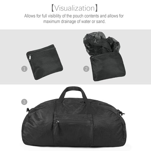 Tactical Mesh Luggage bag,50L Foldable duffel Pack | Large Capacity Range Bag For Hunting Shooting Travel Climbing Sports Gym