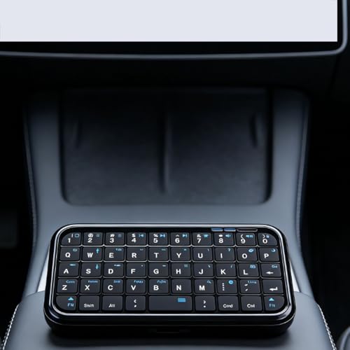 Mini Wireless Bluetooth Keyboard, BT Wired Dual Mode, 300mAh, Silent Slim Design, Compact Keyboard for Phone Tablet Laptop PC, Portable for Travel Home Business (Backlit Black)