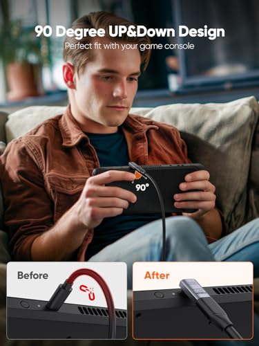 CableCreation 90 Degree USB C Adapter 5 Pack, USB C Adapter 40Gbps 240W | Right Angle Male to Female Compatible with Steam Deck, ROG Ally, Switch, Notebook, PC, Tablet, Phone and More, UP Angle - size: 5PCS, style: Up Angle