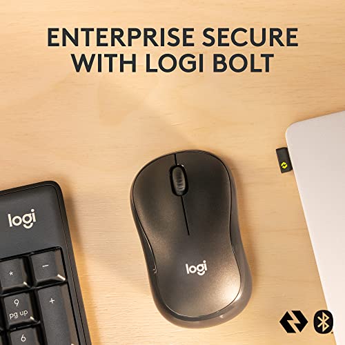 Logitech MK370 for Business Wireless Keyboard and Mouse Combo - Graphite | For Business, Full-Size Keyboard, Secure Logi Bolt USB Receiver, Bluetooth, Globally Certified Windows, Mac, Chrome, Linux - size: One Size