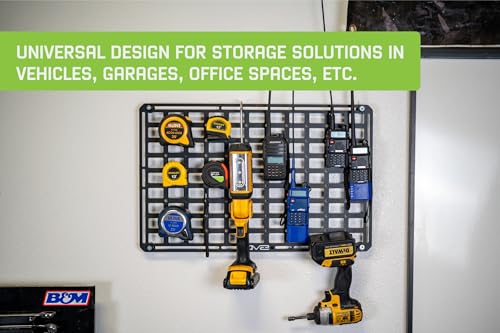 DV8 Universal Molle Panels 11" x 3" for Garages Available in 6 Sizes | Be Mounted Almost Anywhere Including Vehicles, Universal Mounting for Tools, Recovery Gear, & More - size: 11" x 3"