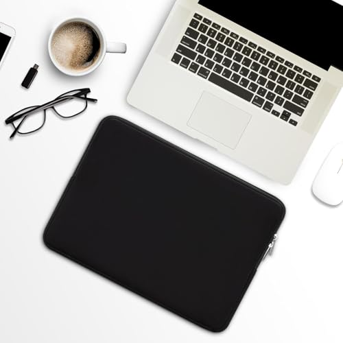 RAINYEAR 13 Inch Laptop Sleeve Case Padded Carrying Bag, Black | Slim Protective Soft Zipper Computer Cover for 13.3 inch MacBook Air/Pro M1 M2 M3 M4 M5 A3449 A3240 A3113 A2681 A2338 - color: Black, size: 13"